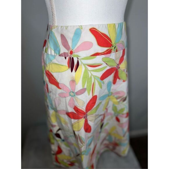Women’s Floral Spring Cotton Midi Colorful Skirt 14 - Picture 3 of 10
